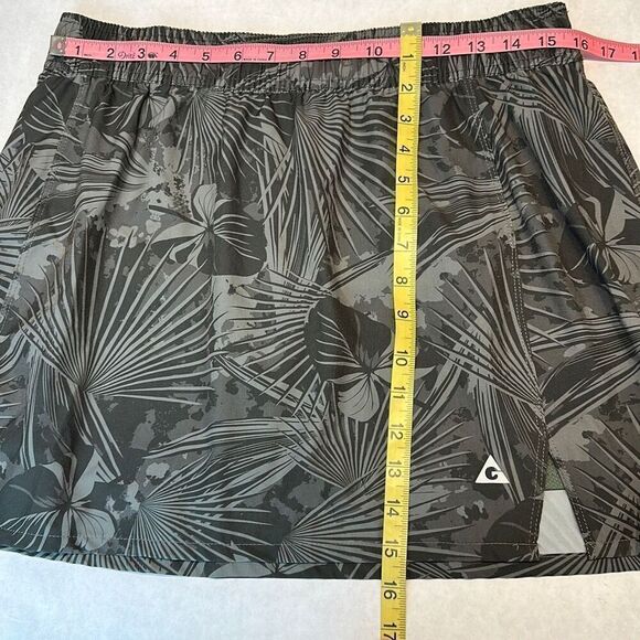 Gerry Womens Athletic Skort Size Large Leaf Print Elastic Waist - Picture 5 of 5